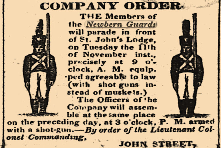 When a citizen militia guarded New Bern