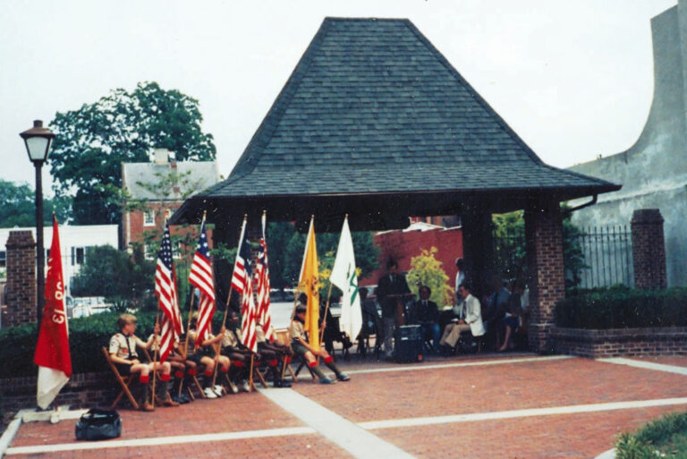American Flags on Flag Day … a grass roots strategy to add color to the streetscape